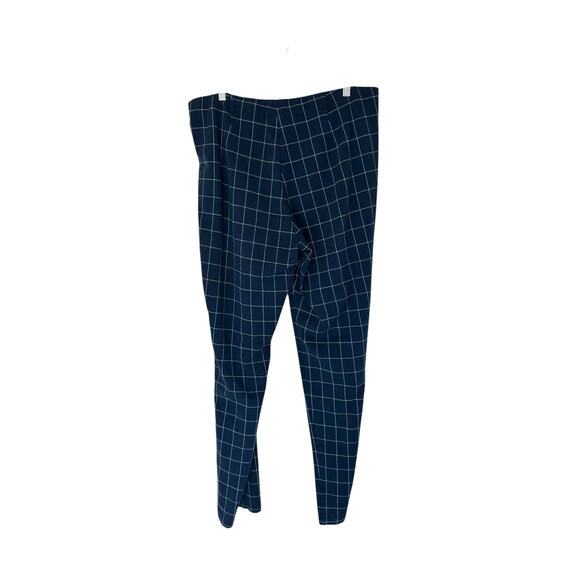 J. Jill Essential Cotton Stretch Pants Blue Pull On Straight Leg Size 16 Tall - Picture 9 of 13